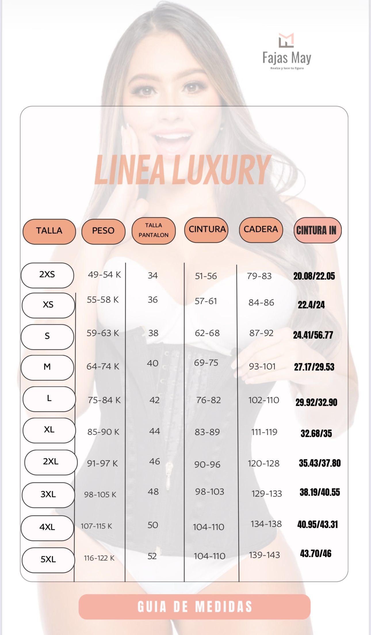 Chaleco luxury 13 varillas